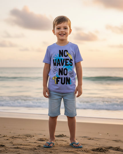 NO WAVES NO FUN TSHIRT