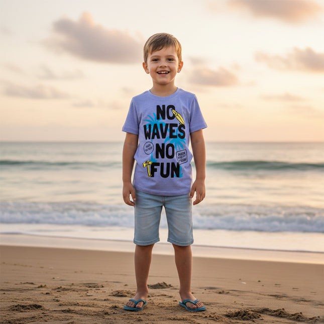 NO WAVES NO FUN TSHIRT
