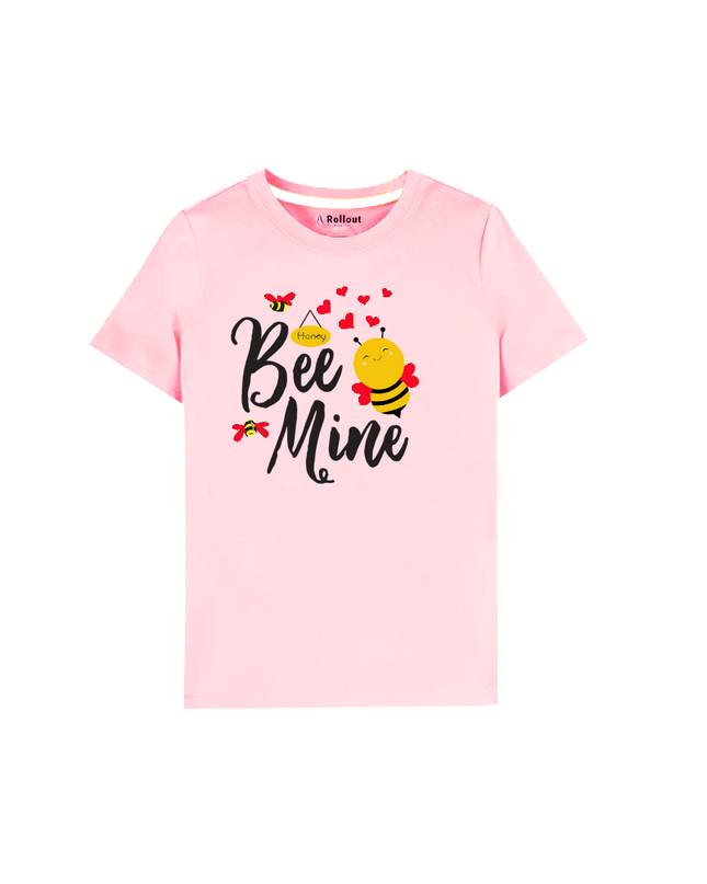 Bee Mine Light Pink   kids T shirt