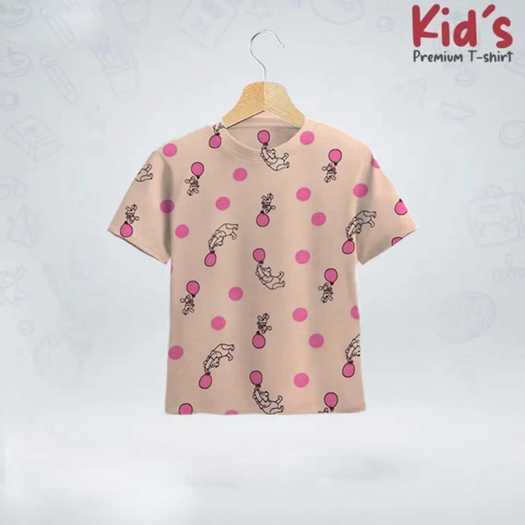 PINK PRINTED GIRLS STYLE T SHIRT - RollOutBrand # # #