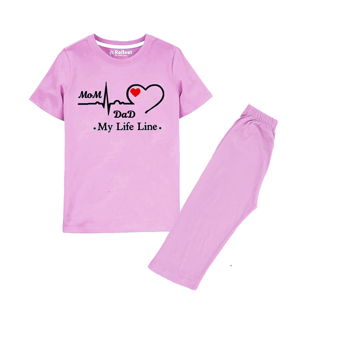 Pink Mom Dad T-shirt & short