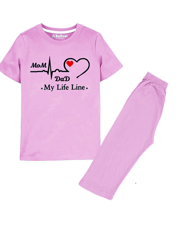 Pink Mom Dad T-shirt & short