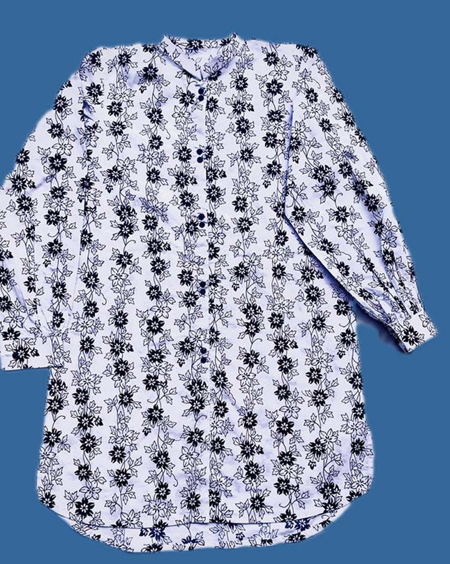 Girls Designer Fashionable summer Stylish shirts white flowers printed