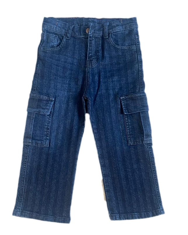 Boys Dark blue denim baggie jeans