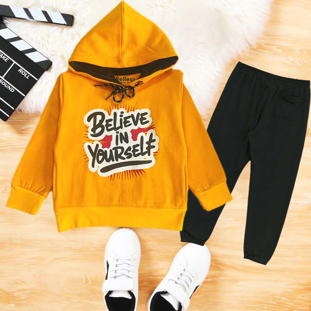 Believe in yourself kids hoodie set