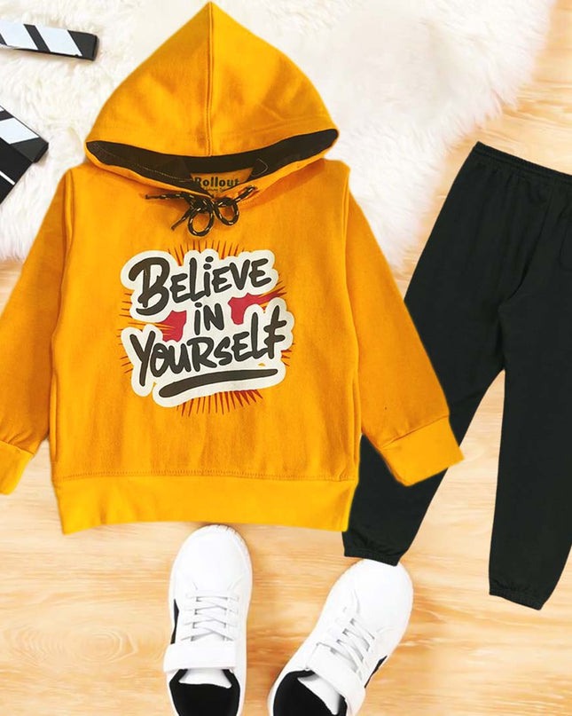 Believe in yourself kids hoodie set