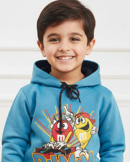 Sky blue DJ angry birds kids hoodie