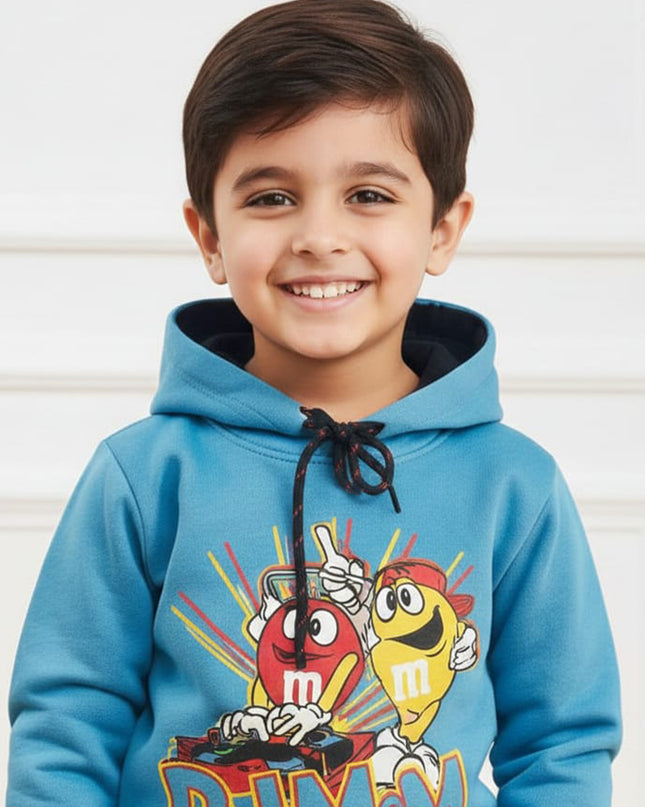 Sky blue DJ angry birds kids hoodie