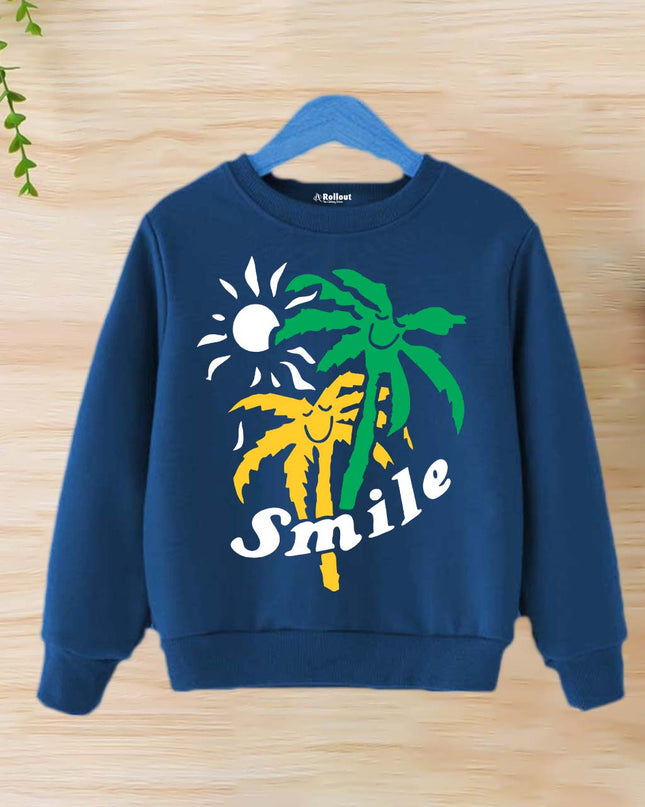 Dark blue smile tree sweatshirt