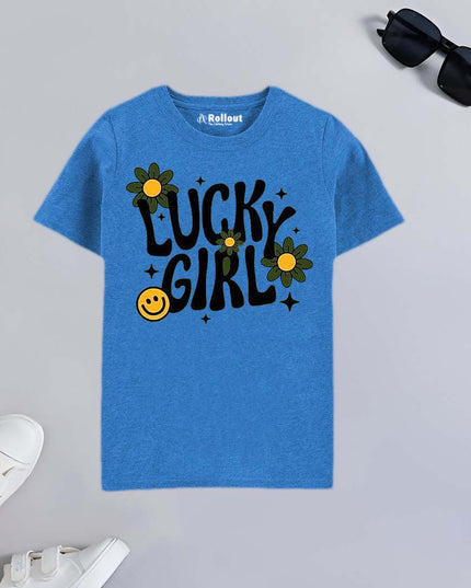 Blue Lucky Girl Tshirt
