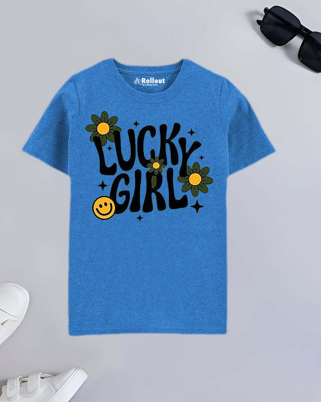 Blue Lucky Girl Tshirt
