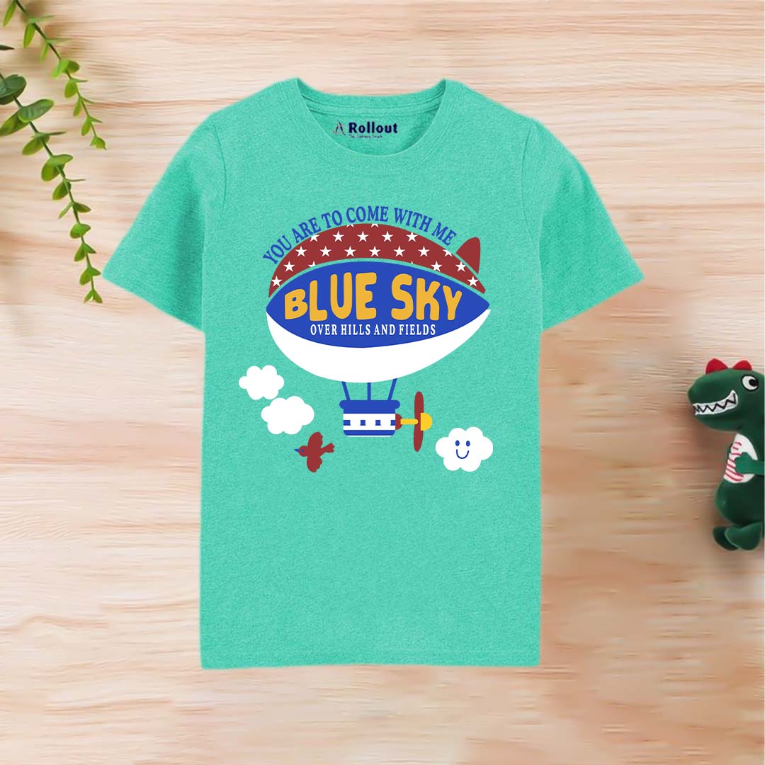 BLUE SKY PRINTED T SHIRT