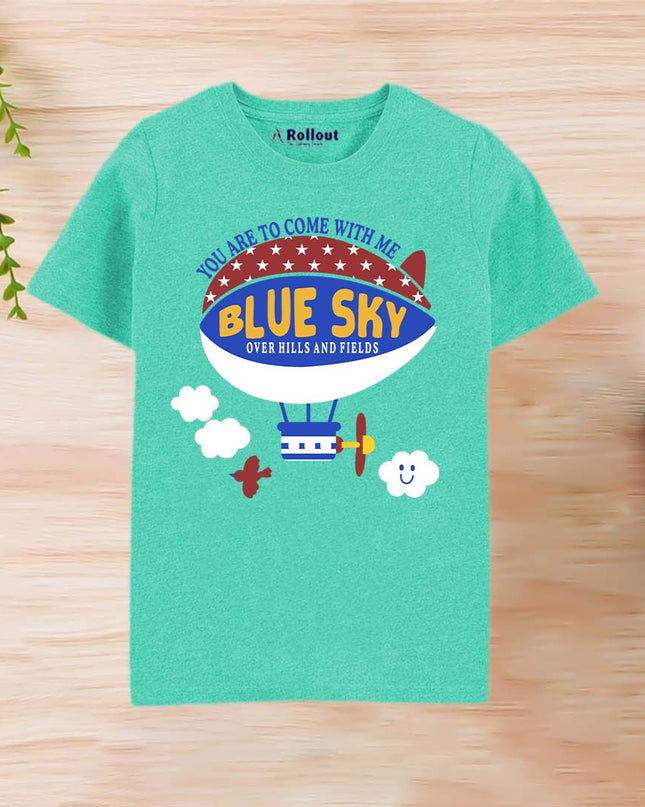 BLUE SKY PRINTED T SHIRT