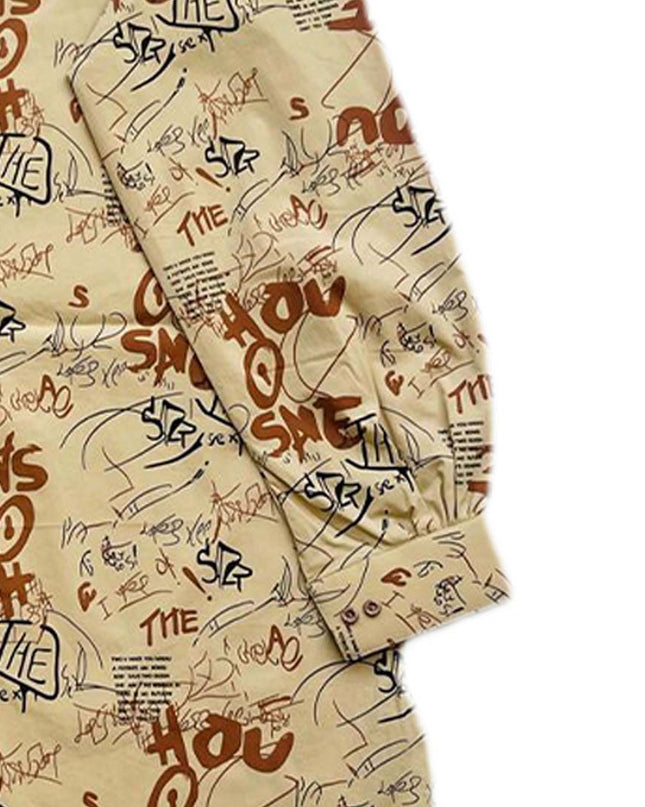 Girls Designer Fashionable summer Stylish shirts Brown printed