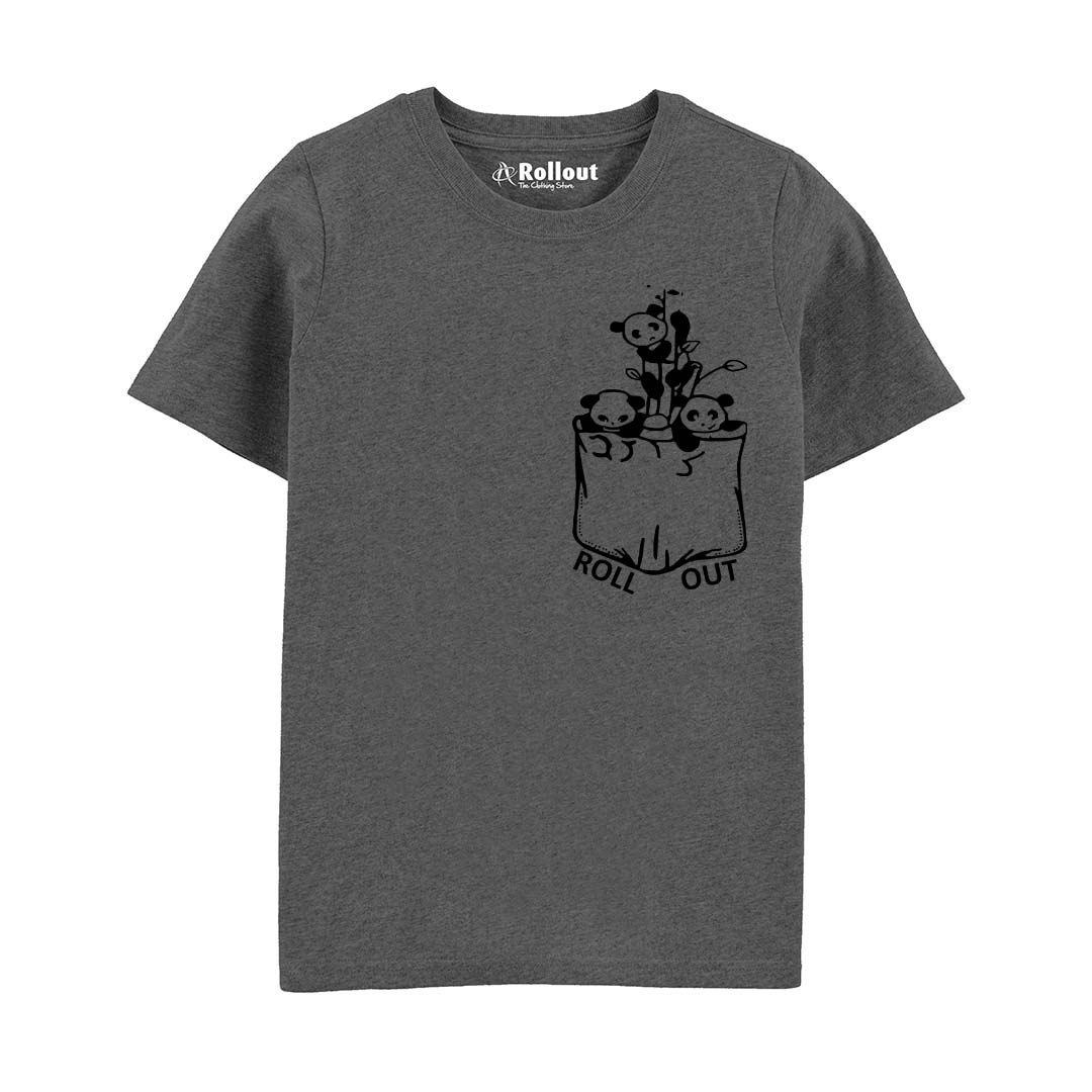 Grey Charcoal Printed T Shirt - RollOutBrand # # #