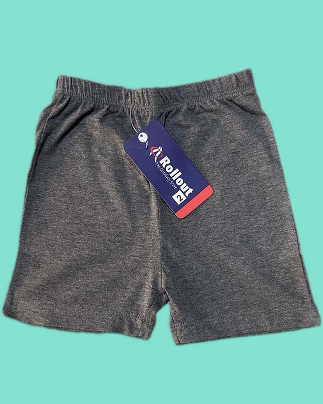 charcoal cotton jersi shorts