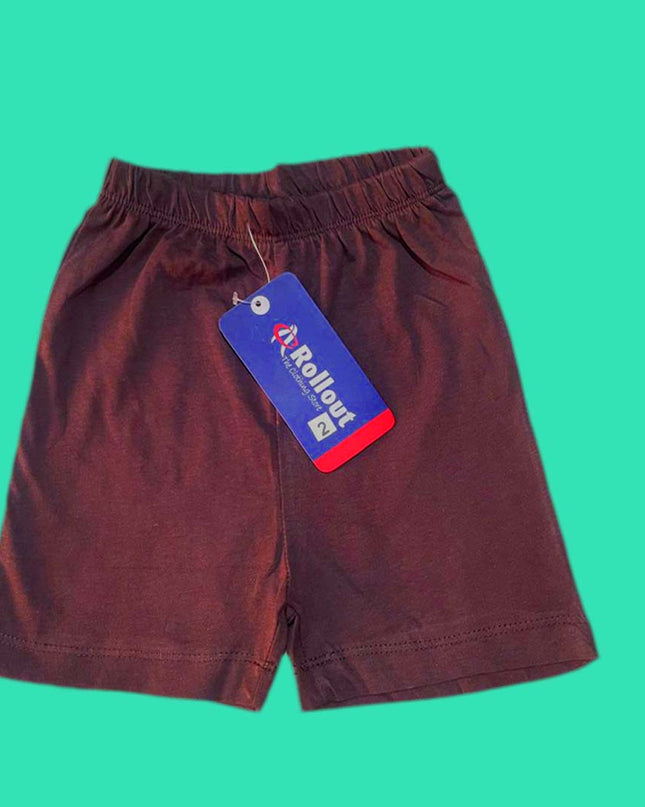 chocolate cotton jersi shorts