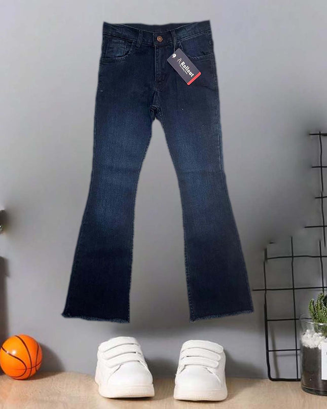 Girl dark Blue Belbotom jeans