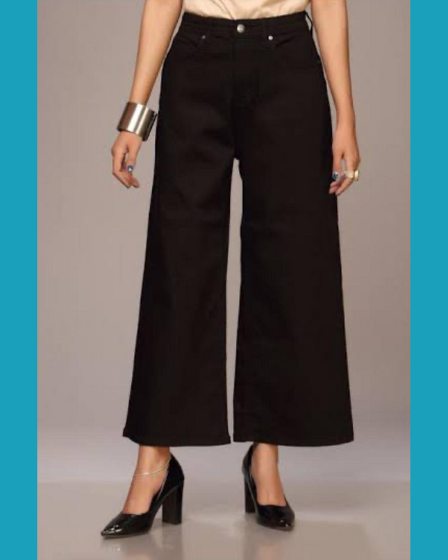 Lady jet black flapper jeans