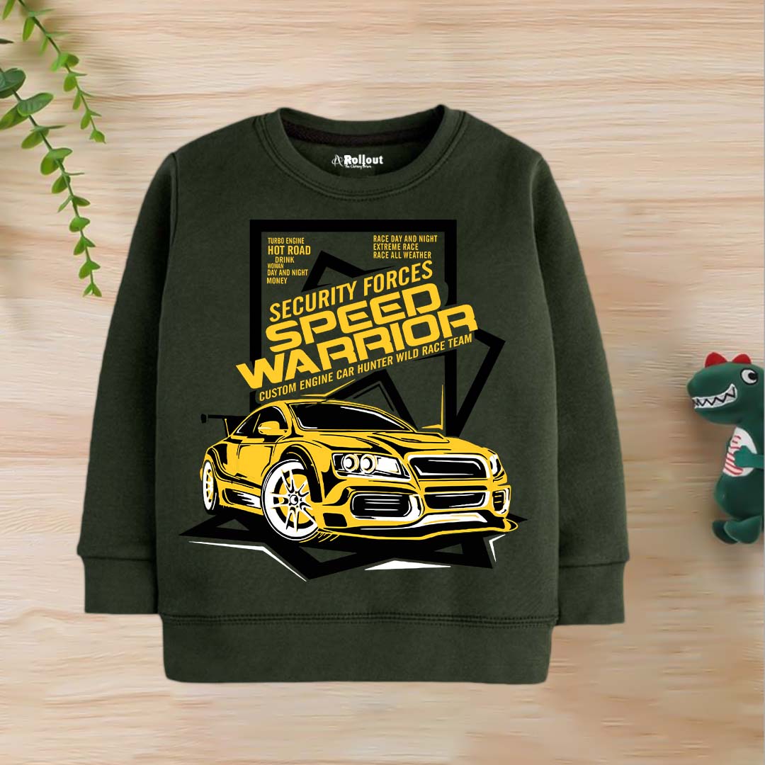 Green Speed Warrior Car Sweatshirt