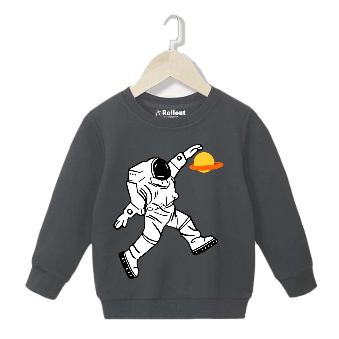 GRAY(METAL) SPACEMAN SWEATSHIRT