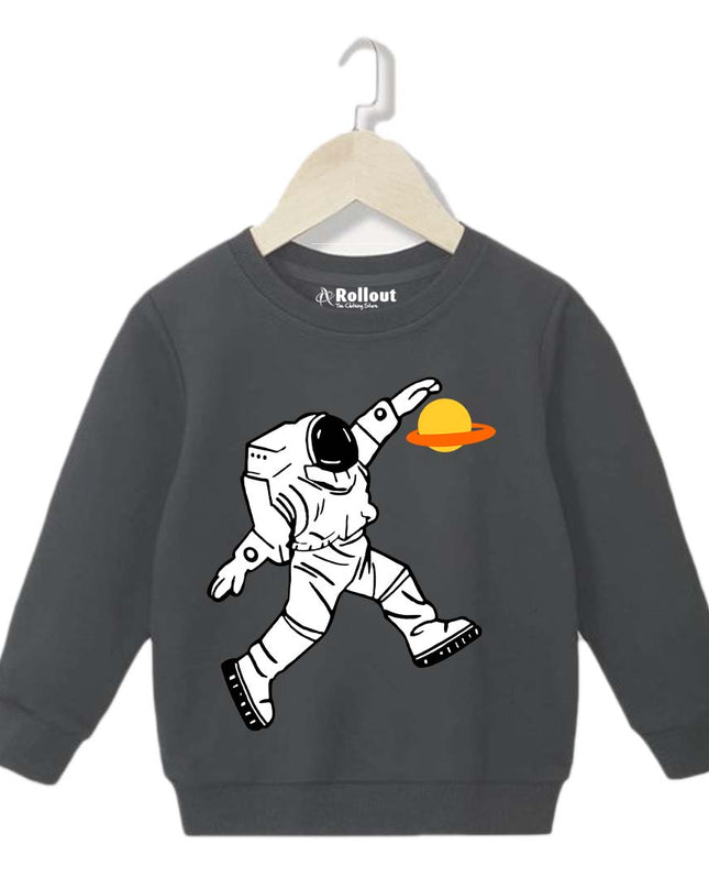 GRAY(METAL) SPACEMAN SWEATSHIRT