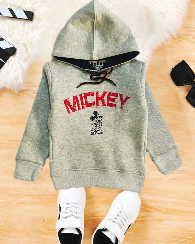 Grey Disney mickey kids hoodie.