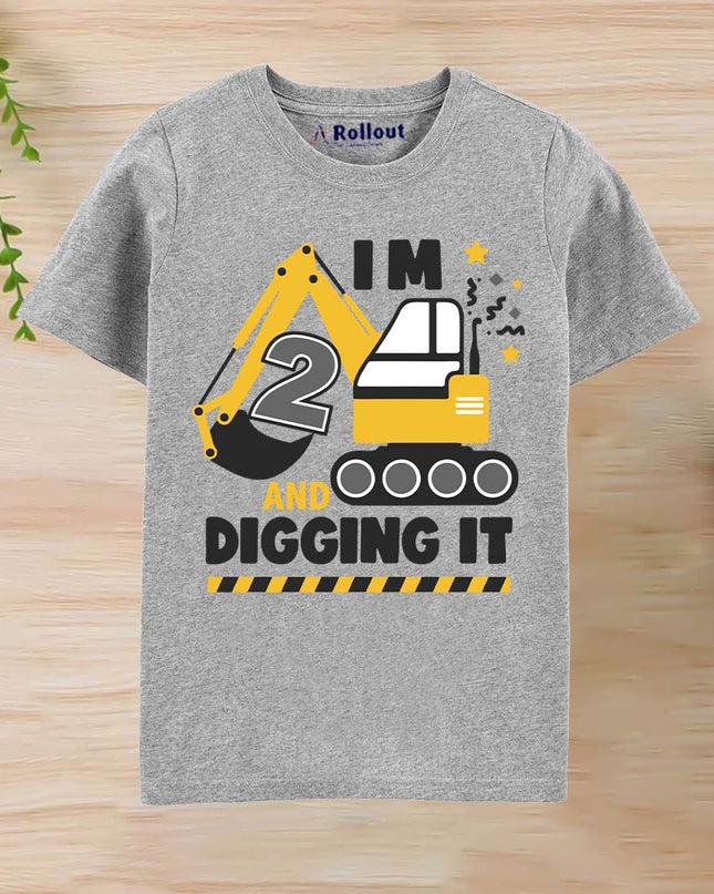 GREY(I M DIGGING IT)PRINTED T SHIRT