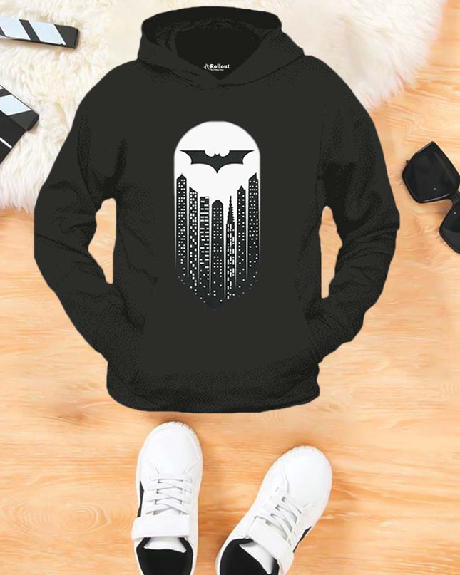 Bat Man Black kids hoodie