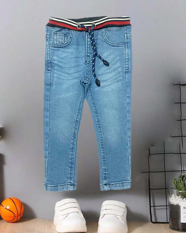 Light Sky blue fashion belt jeans