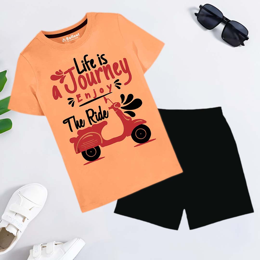 Journy  Tshirt cotton jersi shorts set