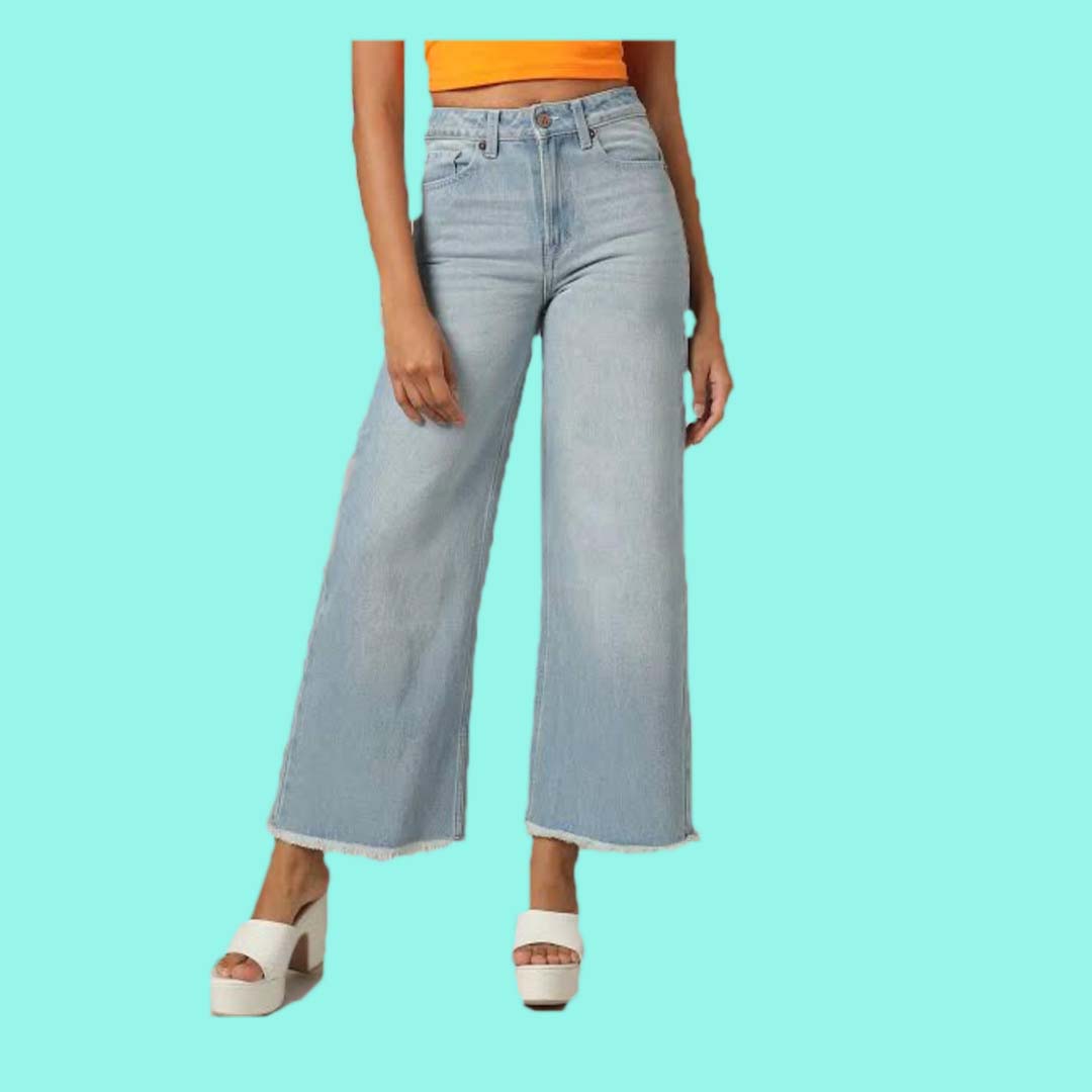 Lady Sky Blue flapper denim jeans