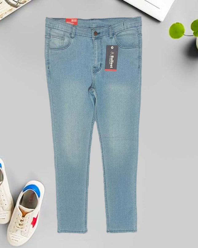 Lady slim fit sky blue jeans denim