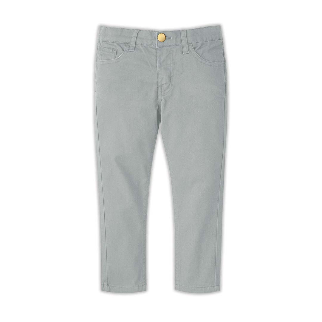 Light Grey Slim Fit Cotton Pent - RollOutBrand # # #