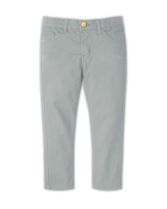 Light Grey Slim Fit Cotton Pent - RollOutBrand # # #