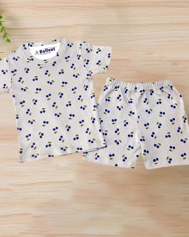 BlueBerry printed Tshirt set