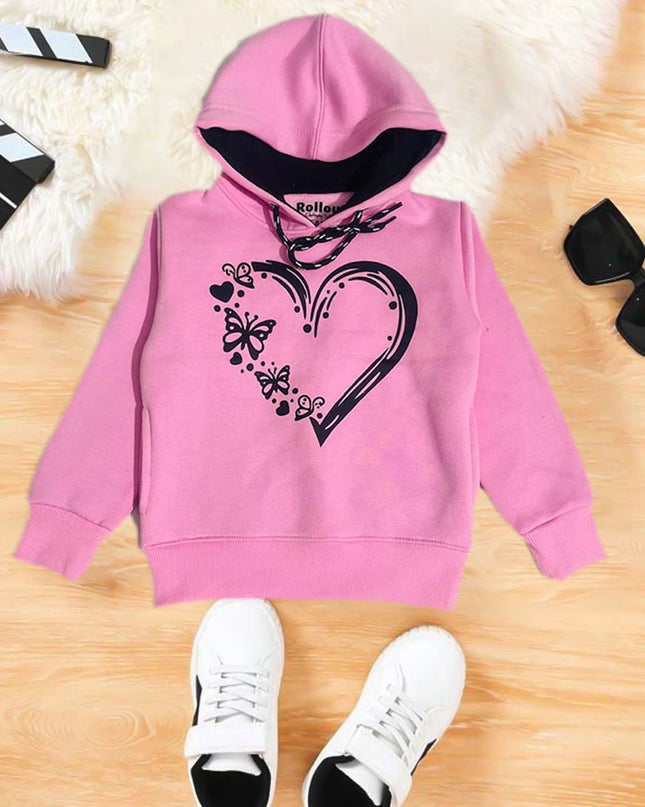 Pink heart hoodie