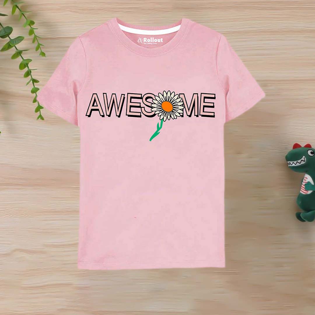 Pink Awesome Girl Tshirt