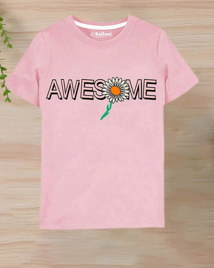 Pink Awesome Girl Tshirt
