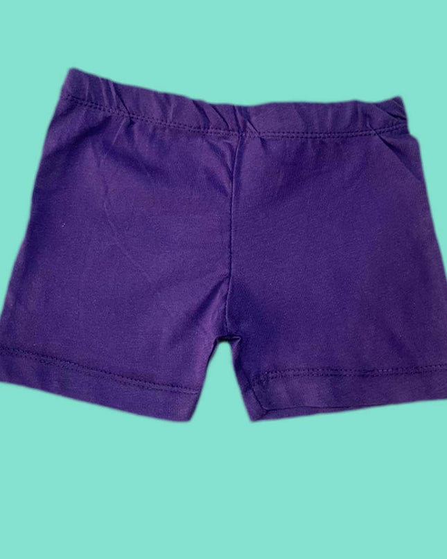 Purple cotton jersi shorts