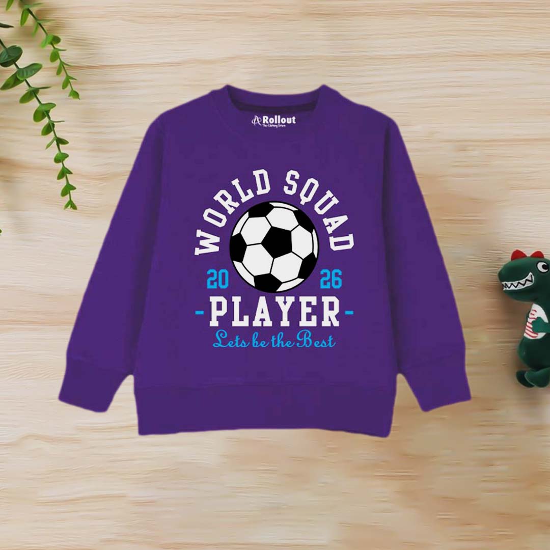 Purple world player sweatshirt