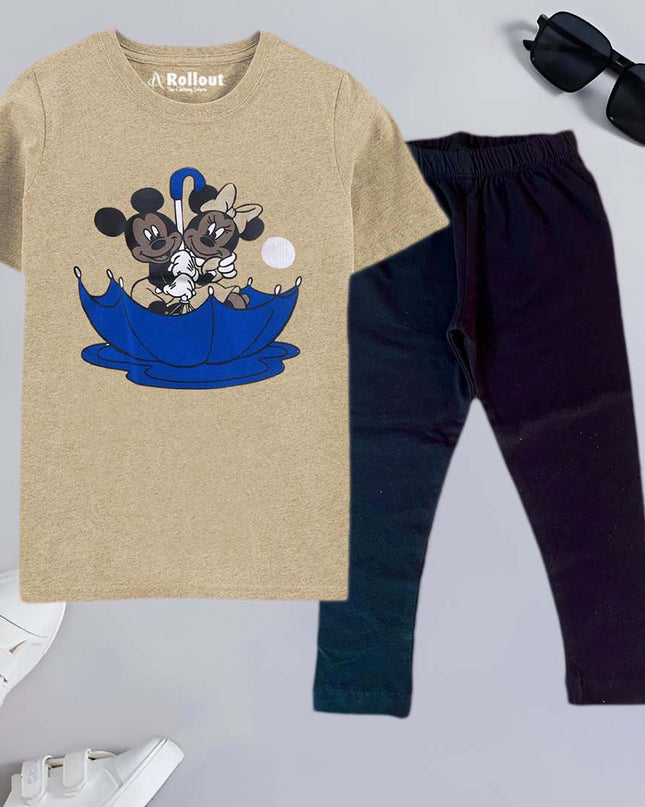 skinn umbrella Tshirt+trouzr set