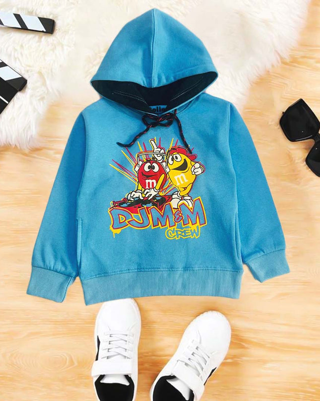 Sky blue DJ angry birds kids hoodie