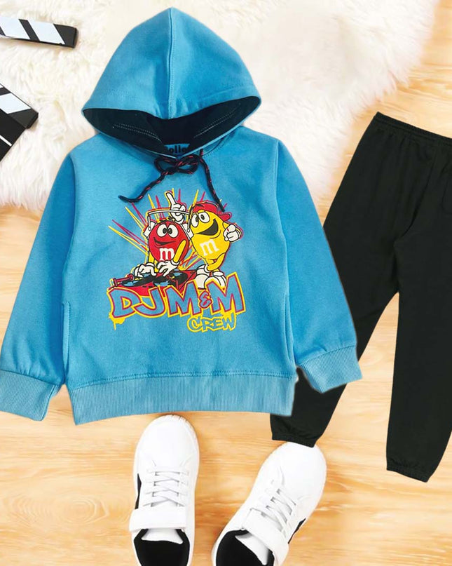 Sky blue angry birds kids hoodie set