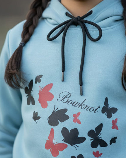Girls Sky blue (Butterflies) hoodie set