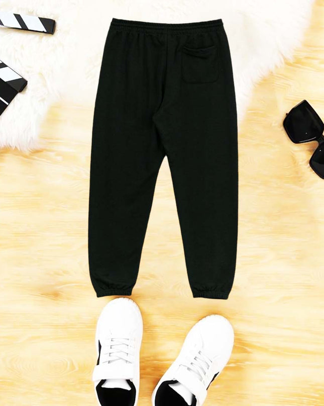 Black warm kids trouser
