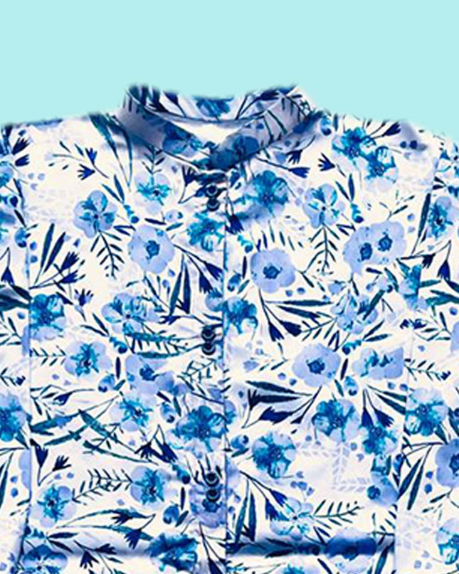 Girls Designer Fashionable summer Stylish shirts white 3D flowers