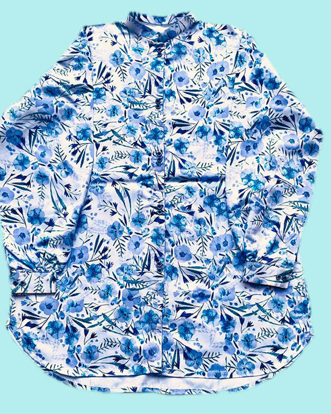 Girls Designer Fashionable summer Stylish shirts white 3D flowers