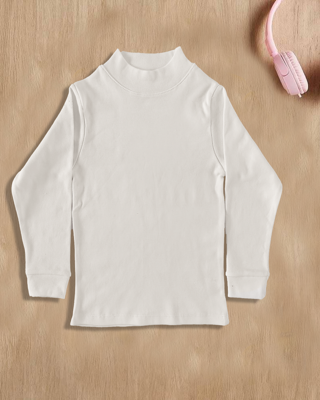 white  Mock Neck For Winter