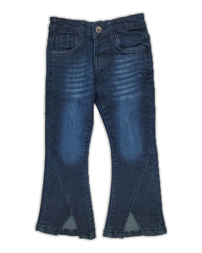 Girls' dark Blue Bell Bottom Jeans - RollOutBrand # # #